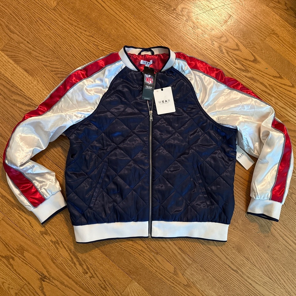 NWT New England Patriots Silky Satin Jacket Women's XL